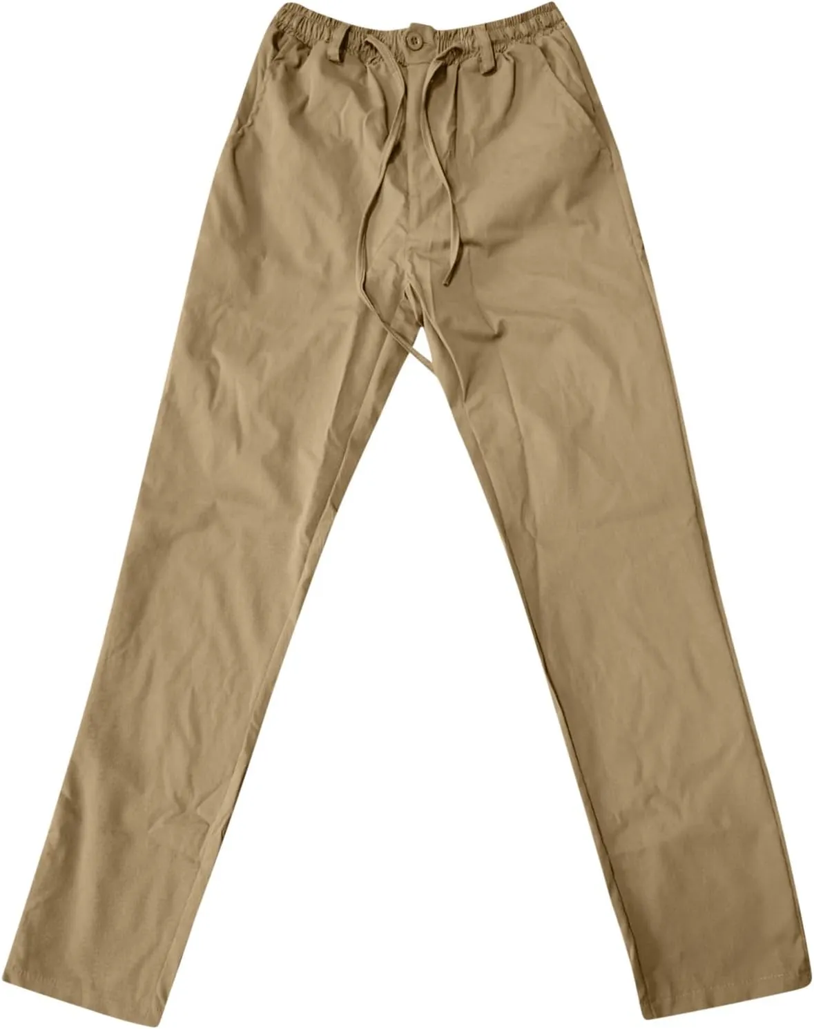 Mens Casual Pants Elastic Waist Drawstring Lounge Pants Lightweight Plus Size Straight Leg Atheltic Sweatpants with Pockets