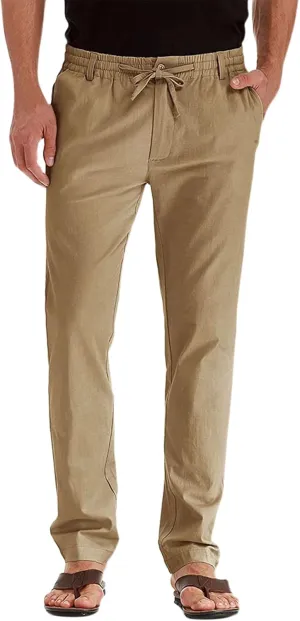 Mens Casual Pants Elastic Waist Drawstring Lounge Pants Lightweight Plus Size Straight Leg Atheltic Sweatpants with Pockets