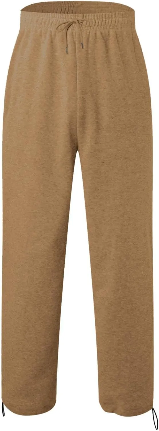 Mens Casual Pants Fashion Sport Cargo Sweatpants Lightweight Workout Athletic Pants Open Bottom Joggers with Pockets