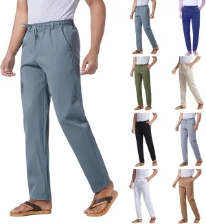 Men's Chino Pants Casual Stretch Waist Tapered Trousers Slim Fit Dress Pants Casual Stretch Twill Pant with Pockets