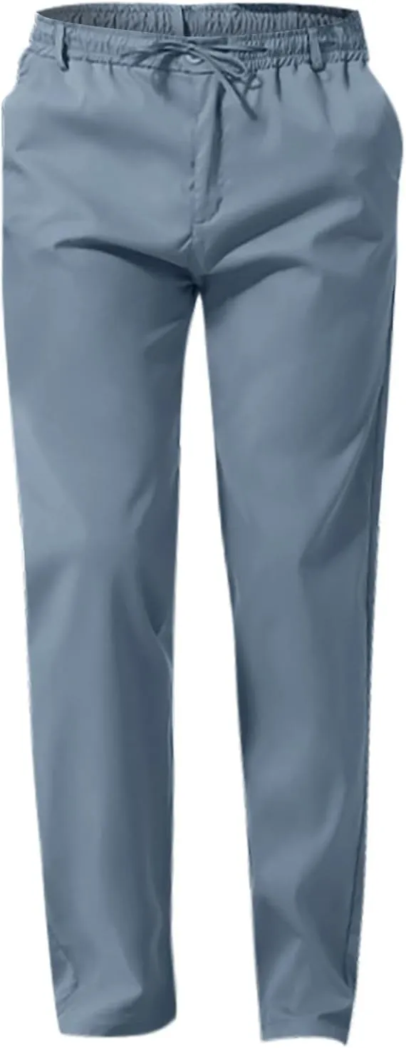 Men's Chino Pants Casual Stretch Waist Tapered Trousers Slim Fit Dress Pants Casual Stretch Twill Pant with Pockets