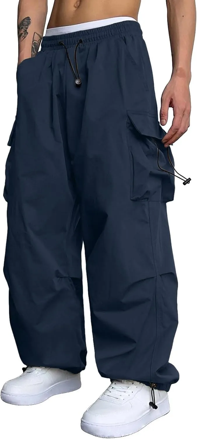Men's Cool Lightweight Cargo Athletic Pants Fast Dry Joggers Breathable Outdoor Trousers with Pockets