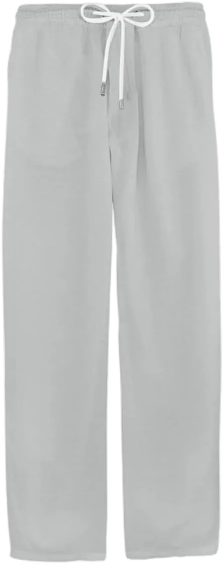 Men's Cotton Linen Drawstring Pants Elastic Waist Casual Long Pants Lightweight Loose Fit for Yoga Jogging Beachwear