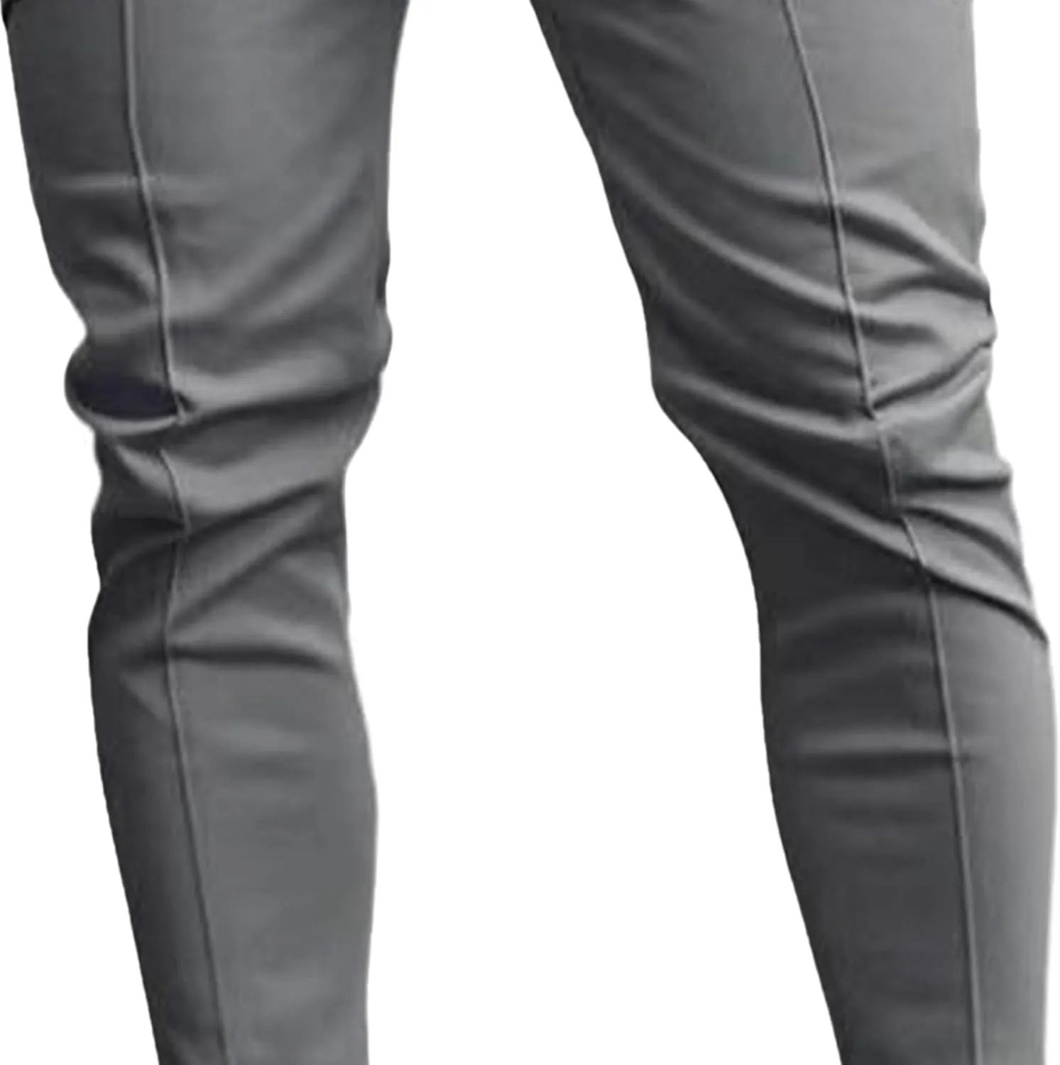 Men's Cotton Pleated Stretch Pants Casual Work Business Chinos Stretch Solid Lightweight Trousers