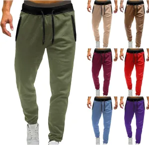 Mens Fleece Lightweight Joggers Pants Workouts Zipper Pockets Drawstring Slim Fit for Running Sports Wear