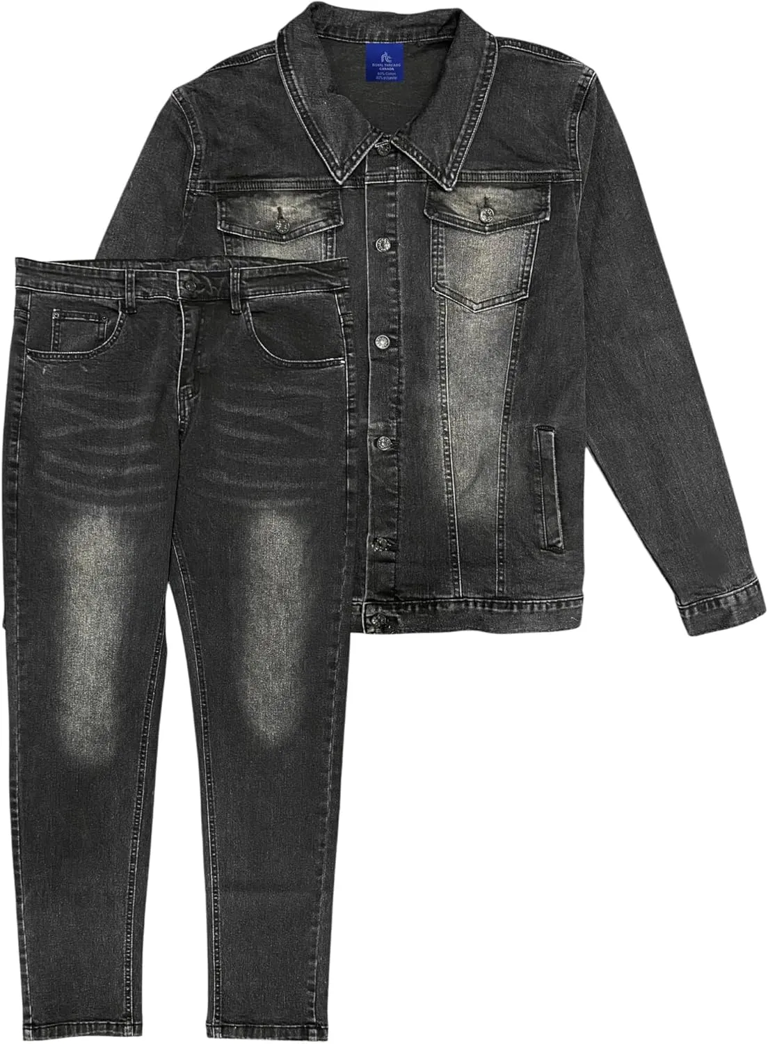 Men's Jean Suit Standard Jacket with Slim Fit Jeans