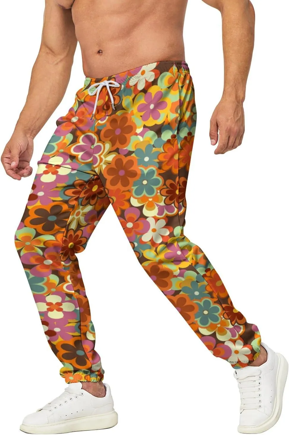 Men's Jogger Pants 80s Workout Costumes 90s Funny Sweatpants with Pockets Casual Sports Track Pants