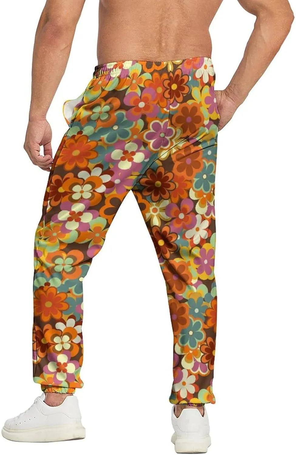 Men's Jogger Pants 80s Workout Costumes 90s Funny Sweatpants with Pockets Casual Sports Track Pants