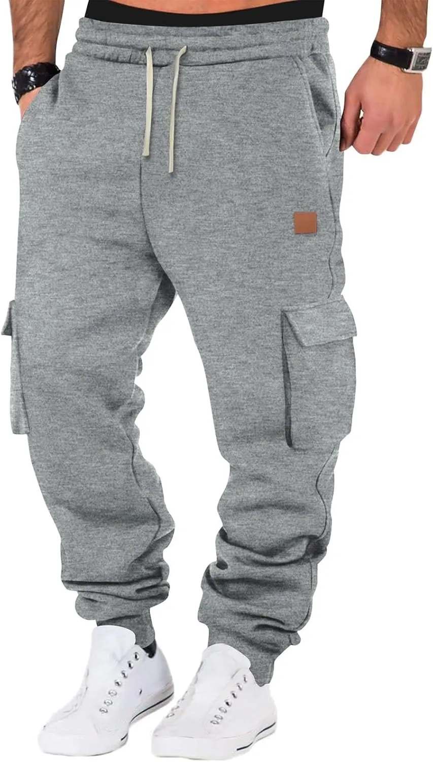 Men's Joggers Punk Cargo Baggy Techwear Hip Hop Patchwork Streetwear Tactical Track Pants