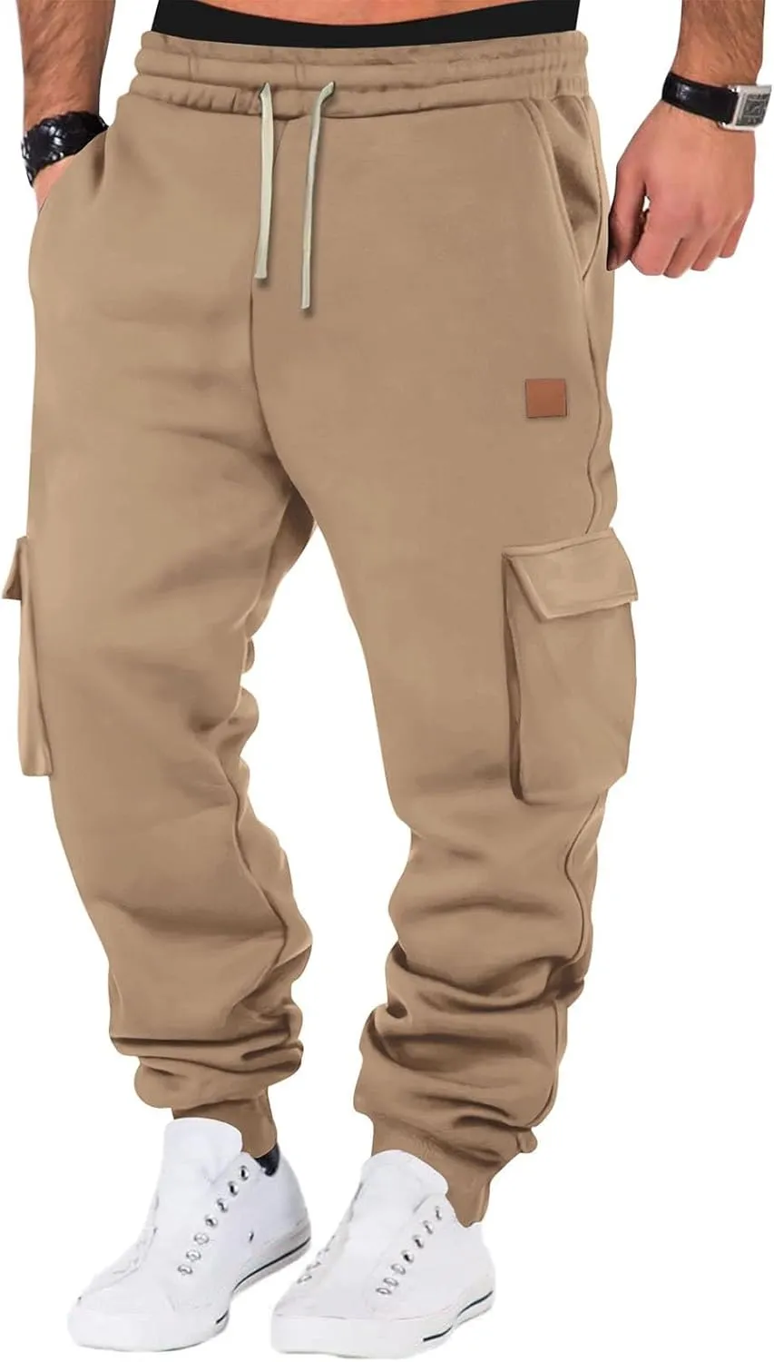 Men's Joggers Punk Cargo Baggy Techwear Hip Hop Patchwork Streetwear Tactical Track Pants