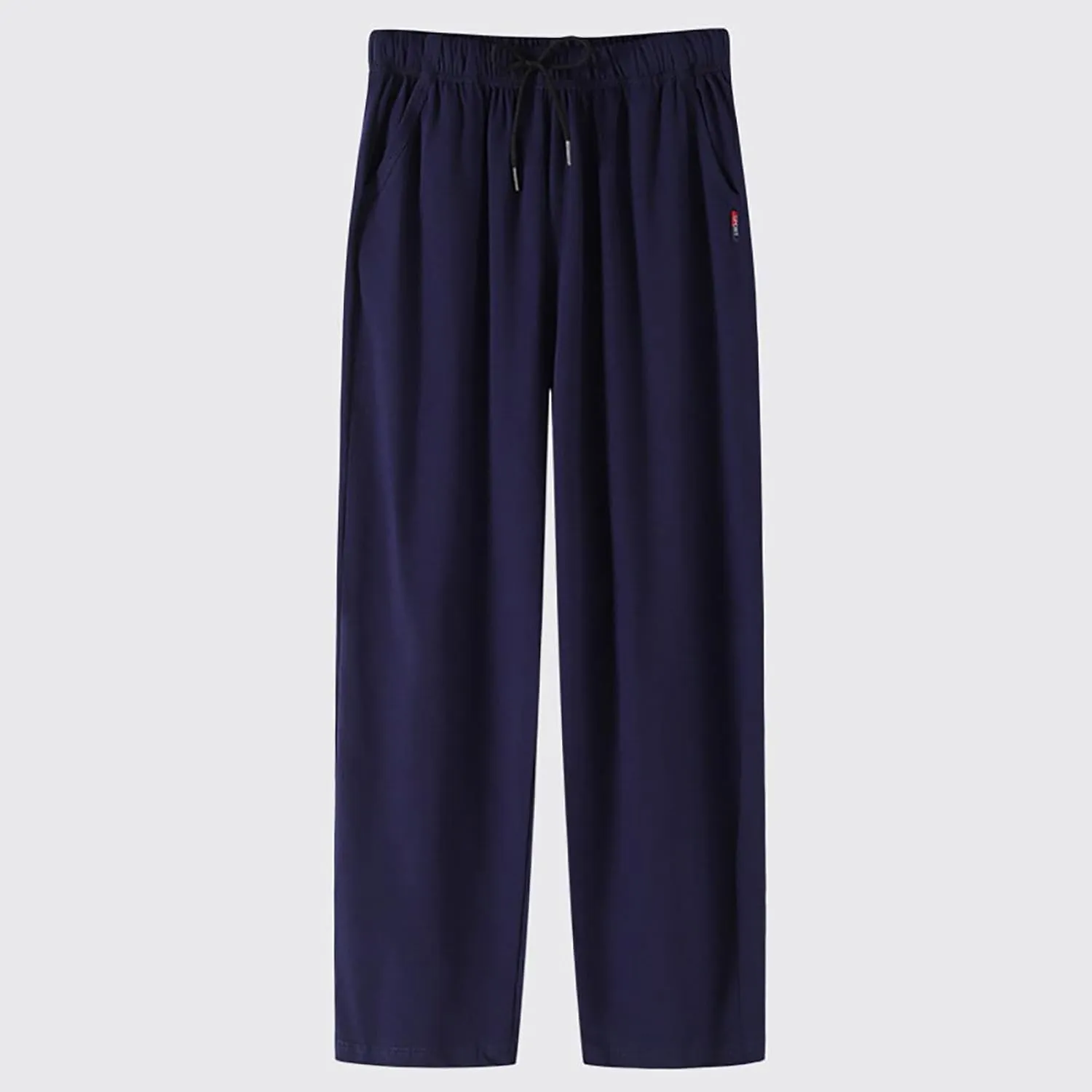 Men's Joggers Sweatpants Open Bottom Straight Leg Casual Loose Fit Running Athletic Pants with Pockets Band 13