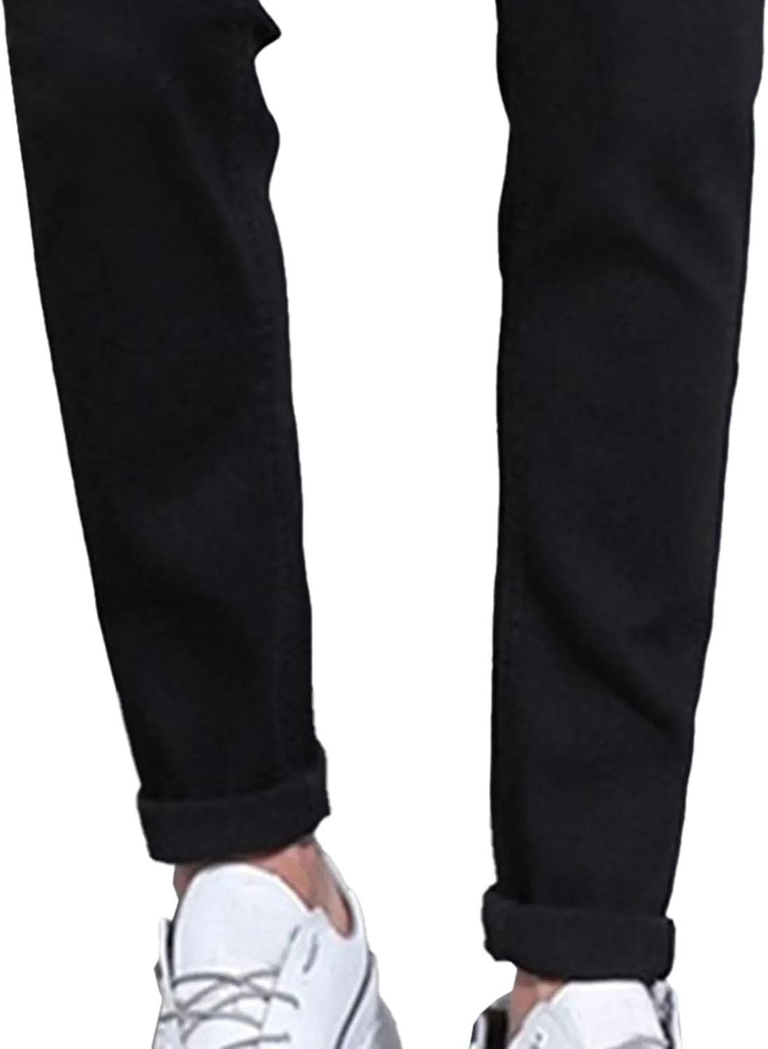 Men's Regular Slim Fit Pencil Pants Comfort Flex Waist Casual Trousers Skinny Stretch Fashion Jeans