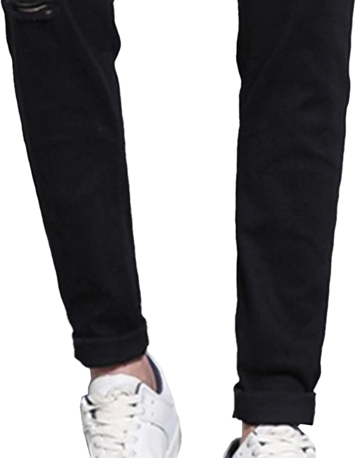 Men's Regular Slim Fit Pencil Pants Comfort Flex Waist Casual Trousers Skinny Stretch Fashion Jeans