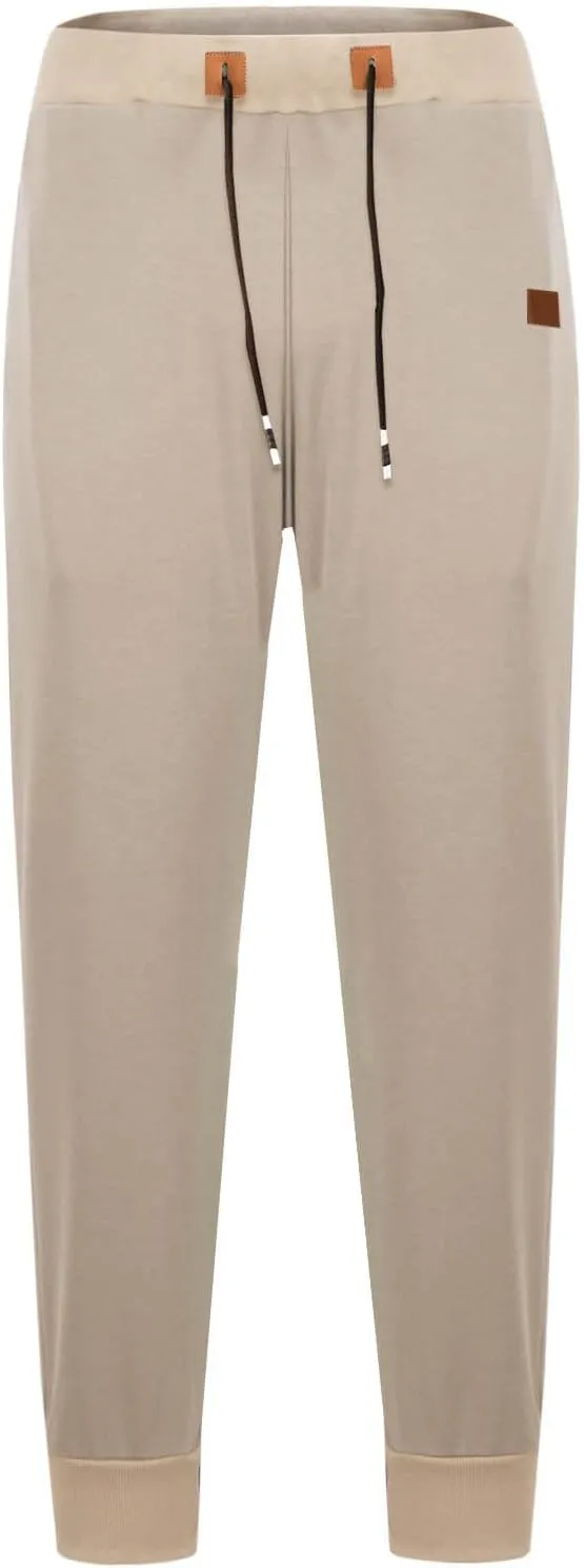 Mens Simple Pants Casual Trendy Elastic Waist Workout Trousers Tapered Heavyweight Work Drawstring Pants with Pockets