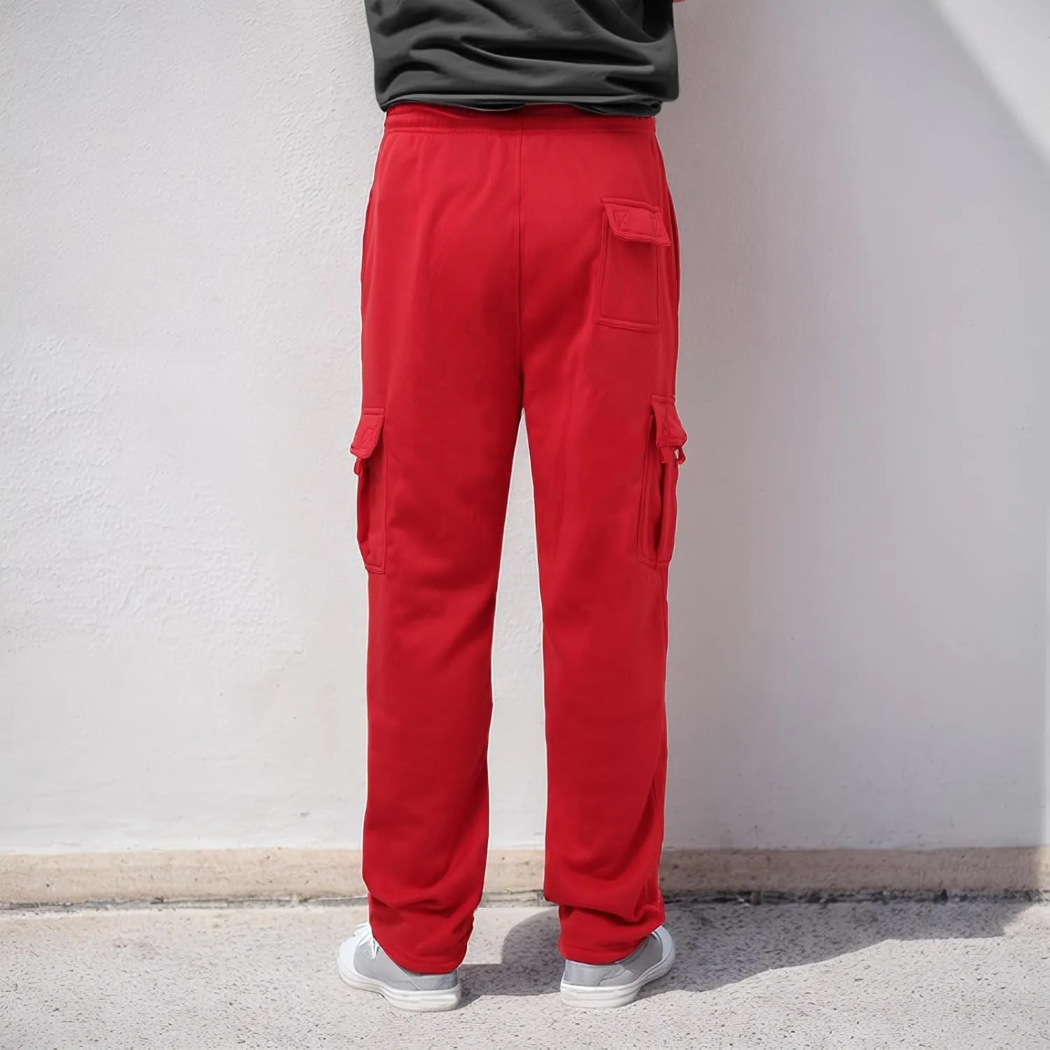 Men's Sweatpants Drawstring Sports Trousers Sport Pants Gym Joggers for Men Yoga Pants Loose Fleece Sweatpants