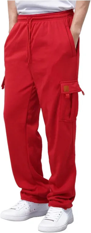 Men's Sweatpants Drawstring Sports Trousers Sport Pants Gym Joggers for Men Yoga Pants Loose Fleece Sweatpants