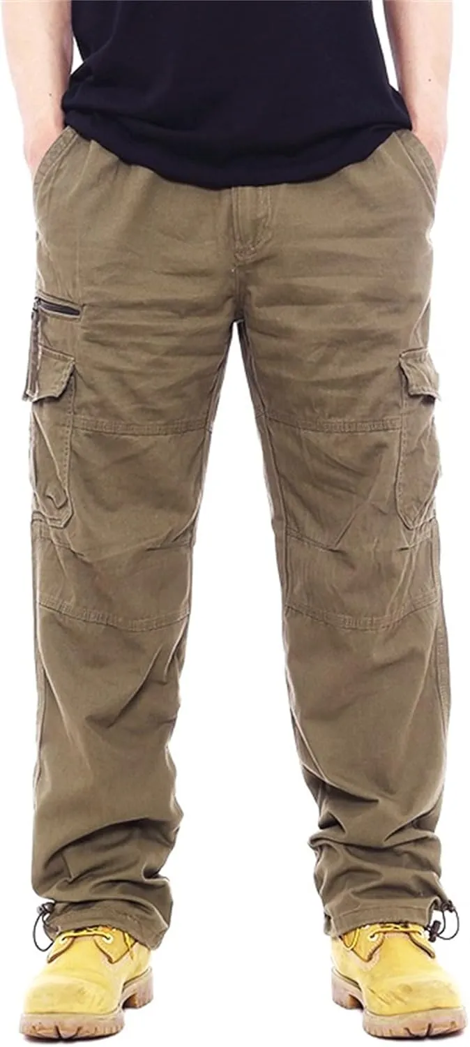 Men's Tactical Hiking Work Trousers Casual Combat Work Outdoor Pants Workout Joggers with Multi Pockets