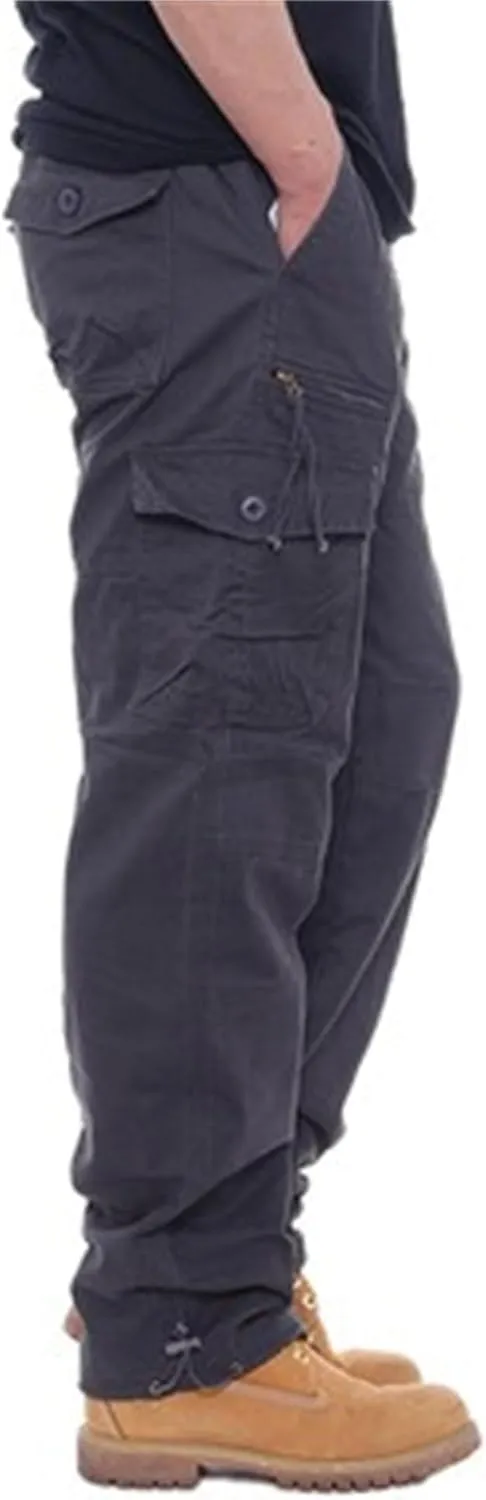 Men's Tactical Hiking Work Trousers Casual Combat Work Outdoor Pants Workout Joggers with Multi Pockets