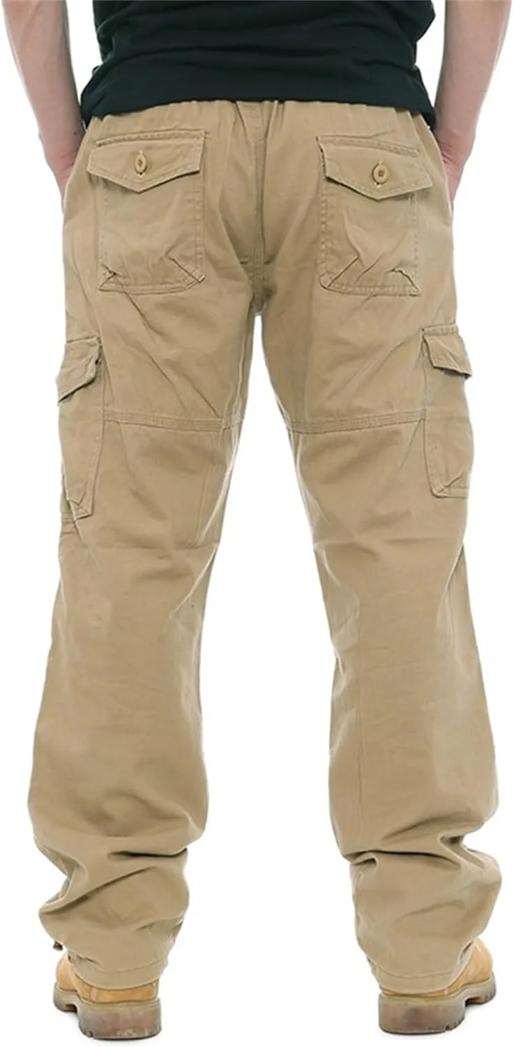 Men's Tactical Hiking Work Trousers Casual Combat Work Outdoor Pants Workout Joggers with Multi Pockets