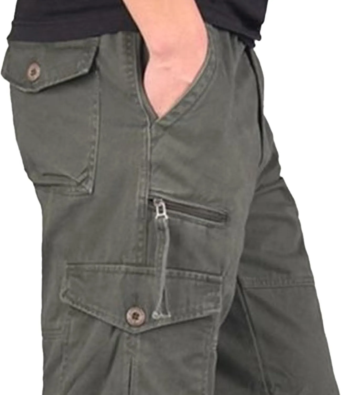 Men's Tactical Hiking Work Trousers Casual Combat Work Outdoor Pants Workout Joggers with Multi Pockets