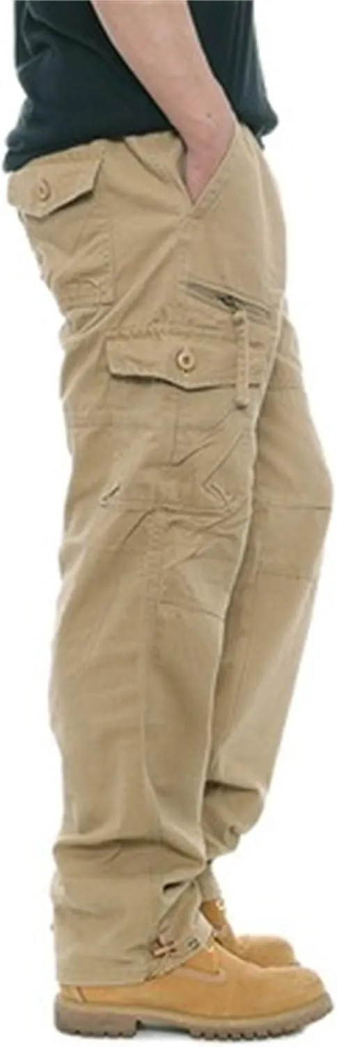 Men's Tactical Hiking Work Trousers Casual Combat Work Outdoor Pants Workout Joggers with Multi Pockets