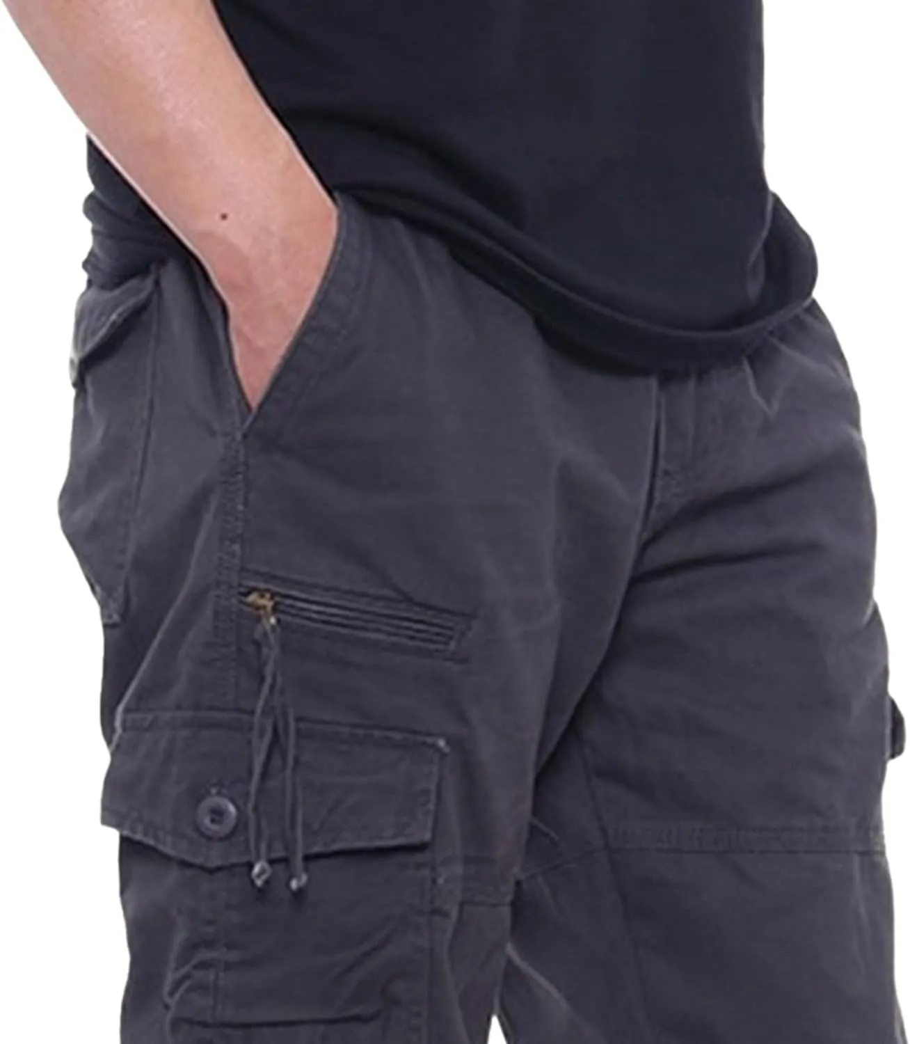 Men's Tactical Hiking Work Trousers Casual Combat Work Outdoor Pants Workout Joggers with Multi Pockets