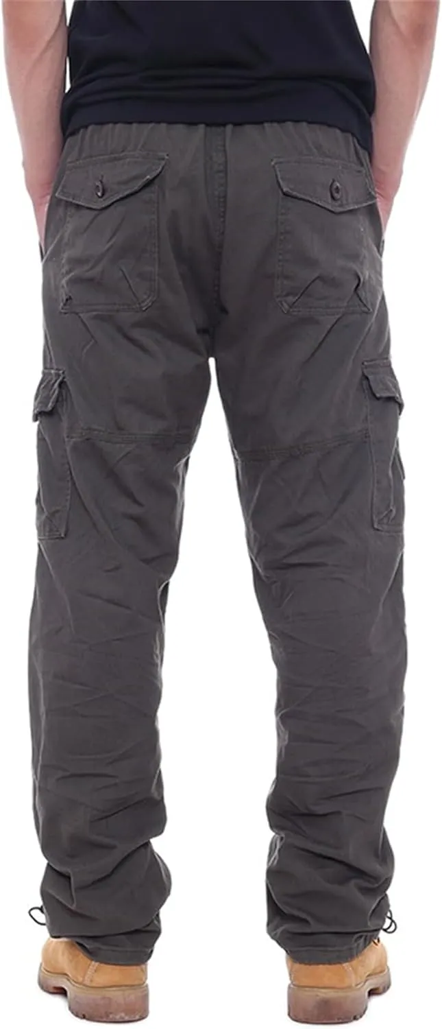 Men's Tactical Hiking Work Trousers Casual Combat Work Outdoor Pants Workout Joggers with Multi Pockets