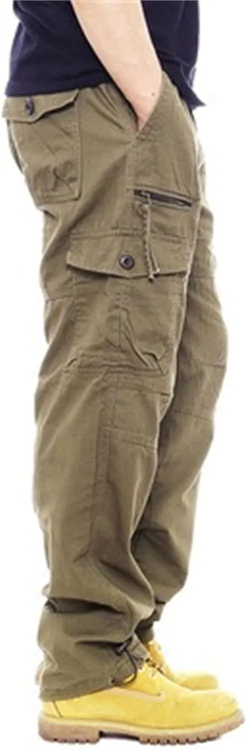 Men's Tactical Hiking Work Trousers Casual Combat Work Outdoor Pants Workout Joggers with Multi Pockets