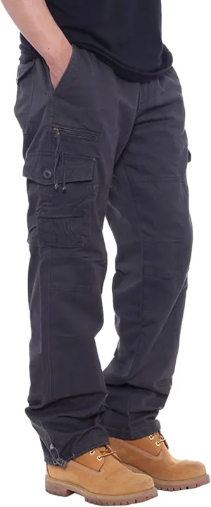 Men's Tactical Hiking Work Trousers Casual Combat Work Outdoor Pants Workout Joggers with Multi Pockets