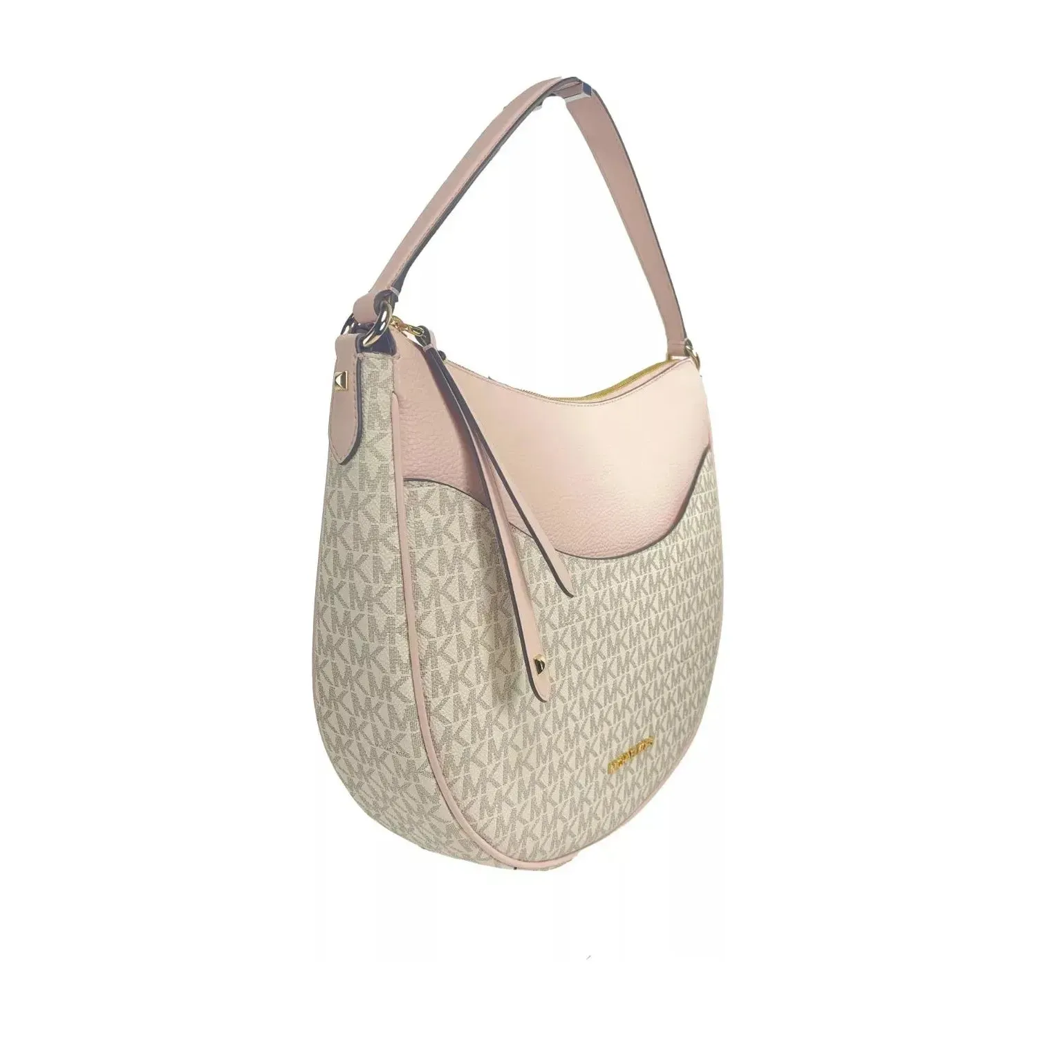 Michael Kors Large Dover Half Moon Crossbody Bag Purse Powder Blush Multi