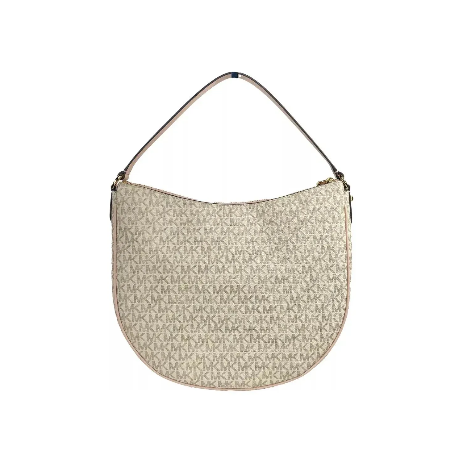 Michael Kors Large Dover Half Moon Crossbody Bag Purse Powder Blush Multi