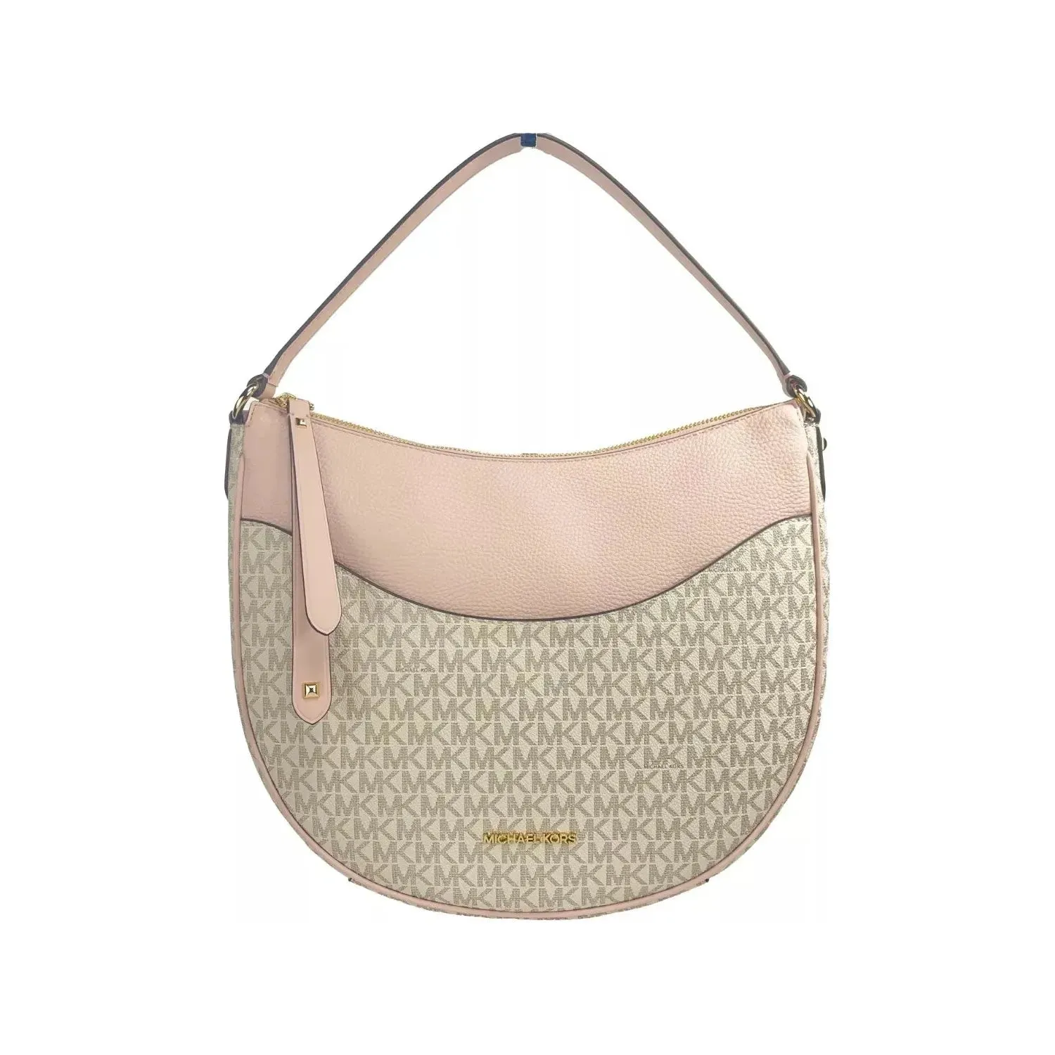 Michael Kors Large Dover Half Moon Crossbody Bag Purse Powder Blush Multi