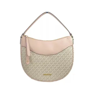 Michael Kors Large Dover Half Moon Crossbody Bag Purse Powder Blush Multi