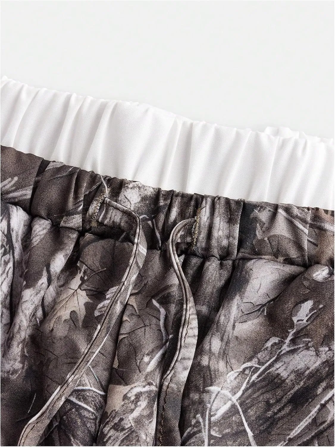 Milumia Girl's Camo Print Wide Straight Leg Trousers Elastic Waist Track Pants