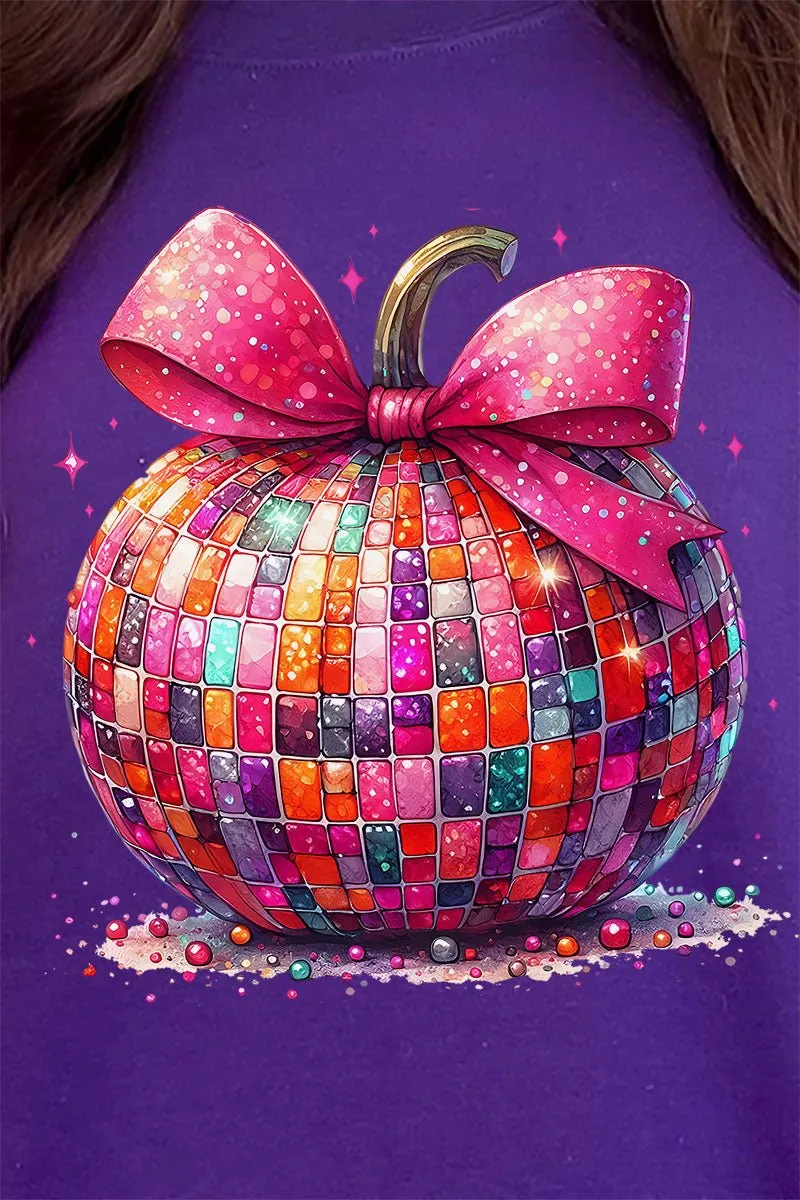 Multi-Color Disco Pumpkin Heavy-weight Crew Sweatshirt