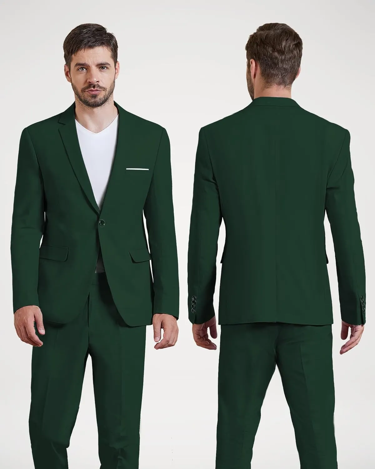 MY'S Men's Casual Two Button Linen Suit Jacket, Slim Fit Business Daily Sport Coat Lightweight Blazer