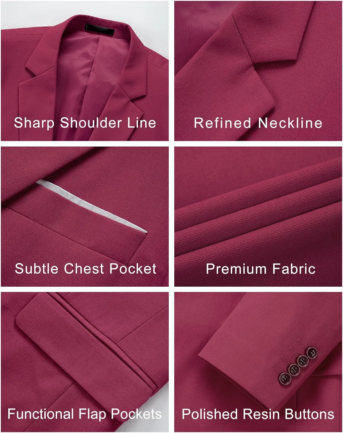 MY'S Men's Casual Two Button Linen Suit Jacket, Slim Fit Business Daily Sport Coat Lightweight Blazer