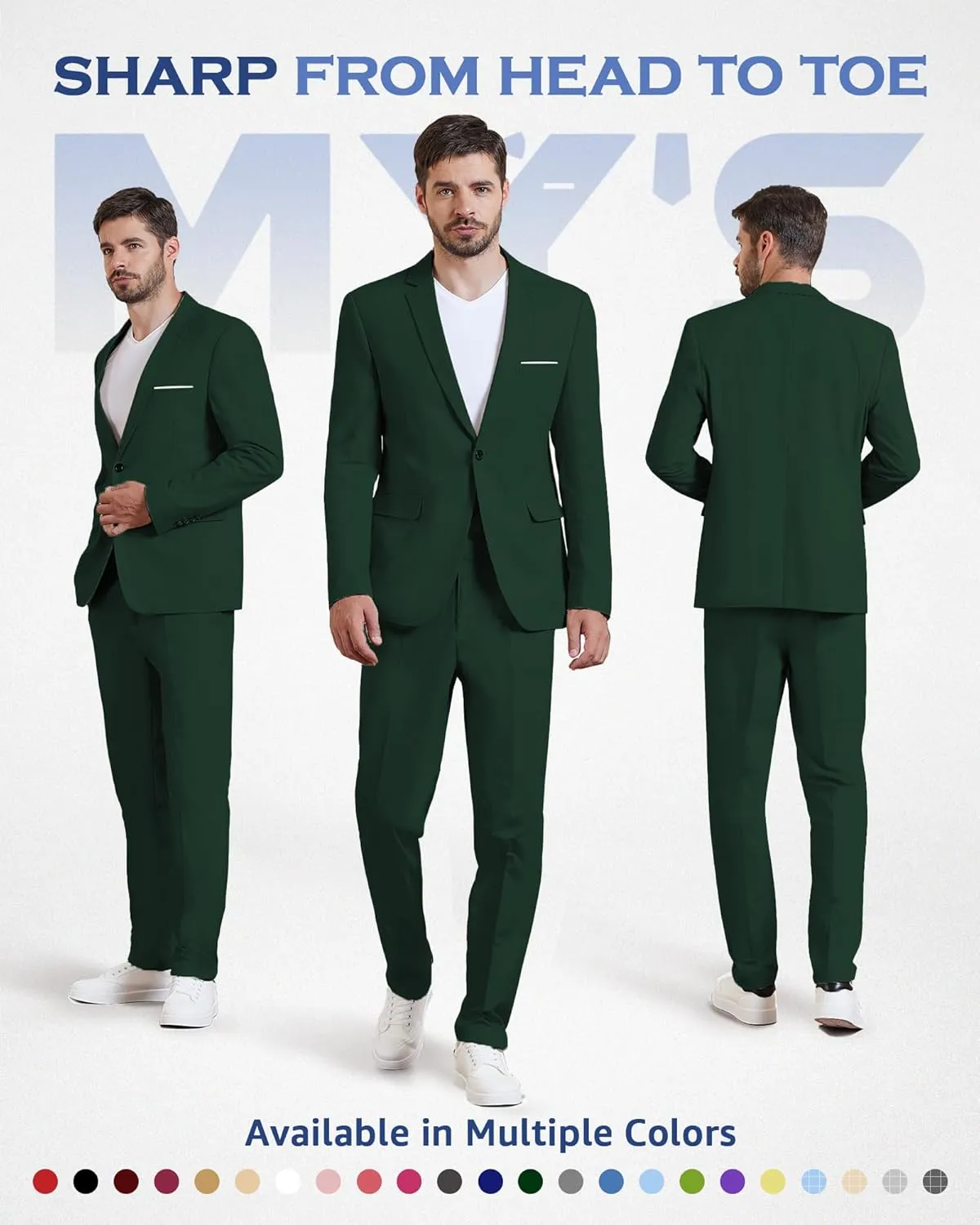 MY'S Men's Slim Fit One Button Linen Suit Blazer, Casual Sports Jacket, Lightweight Business Daily Coat.