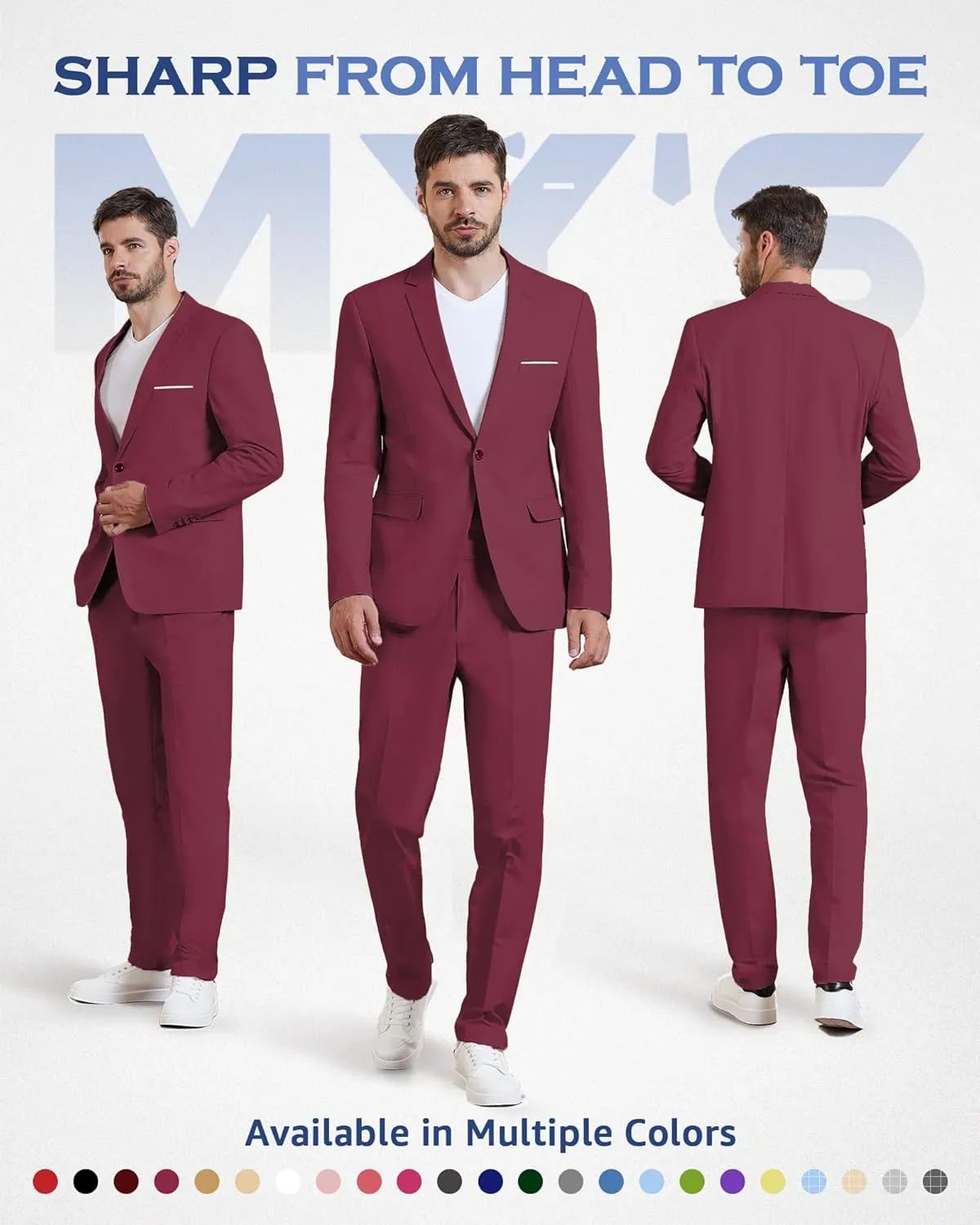 MY'S Men's Slim Fit One Button Linen Suit Blazer, Casual Sports Jacket, Lightweight Business Daily Coat.