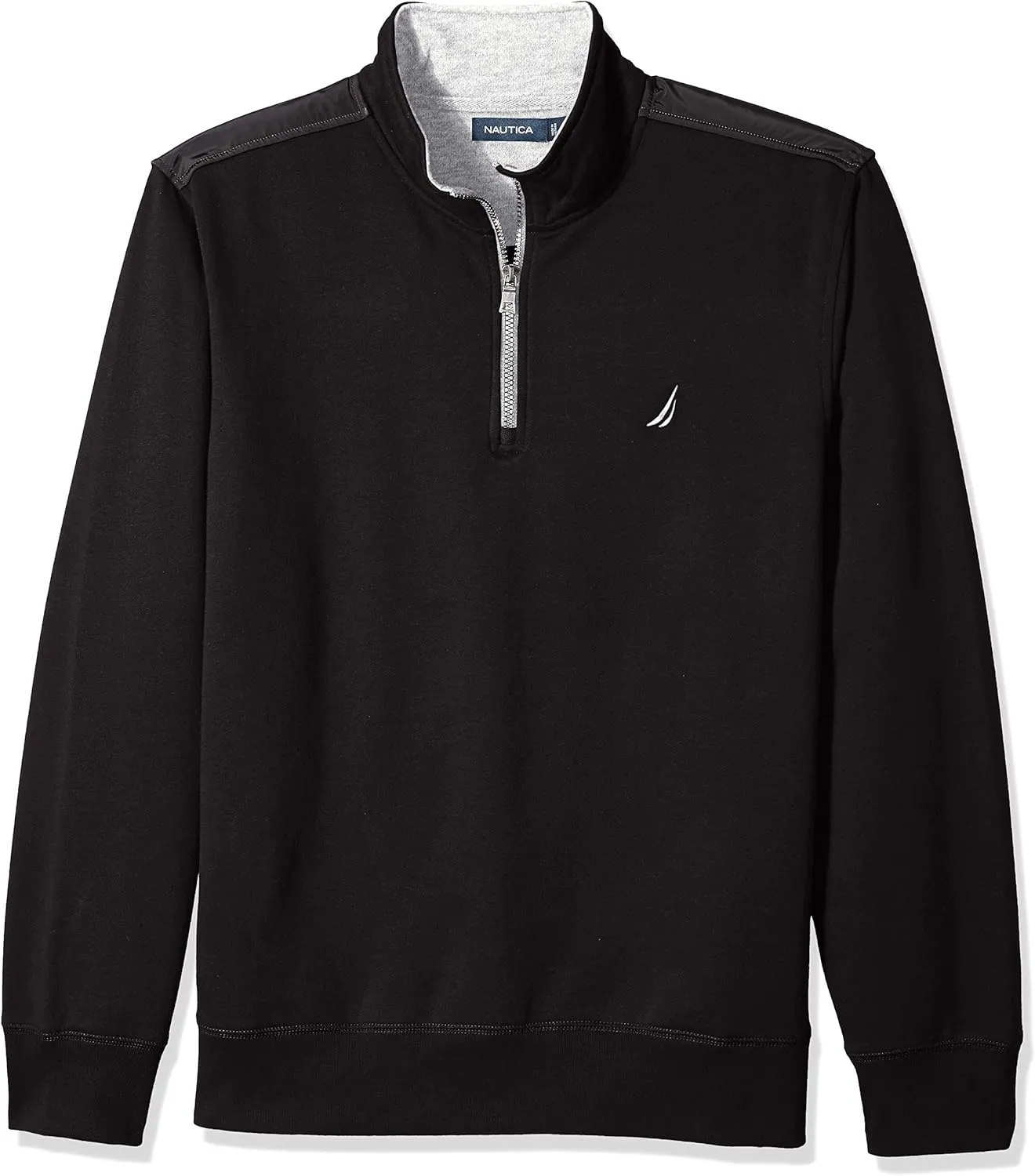 Nautica Men's 1/4 Zip Pieced Fleece Sweatshirt