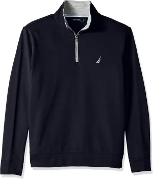 Nautica Men's Solid 1/4 Zip Fleece Sweatshirt