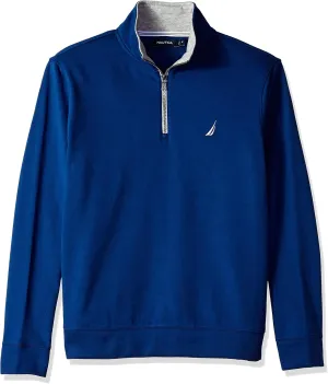 Nautica Men's Solid 1/4 Zip Fleece Sweatshirt