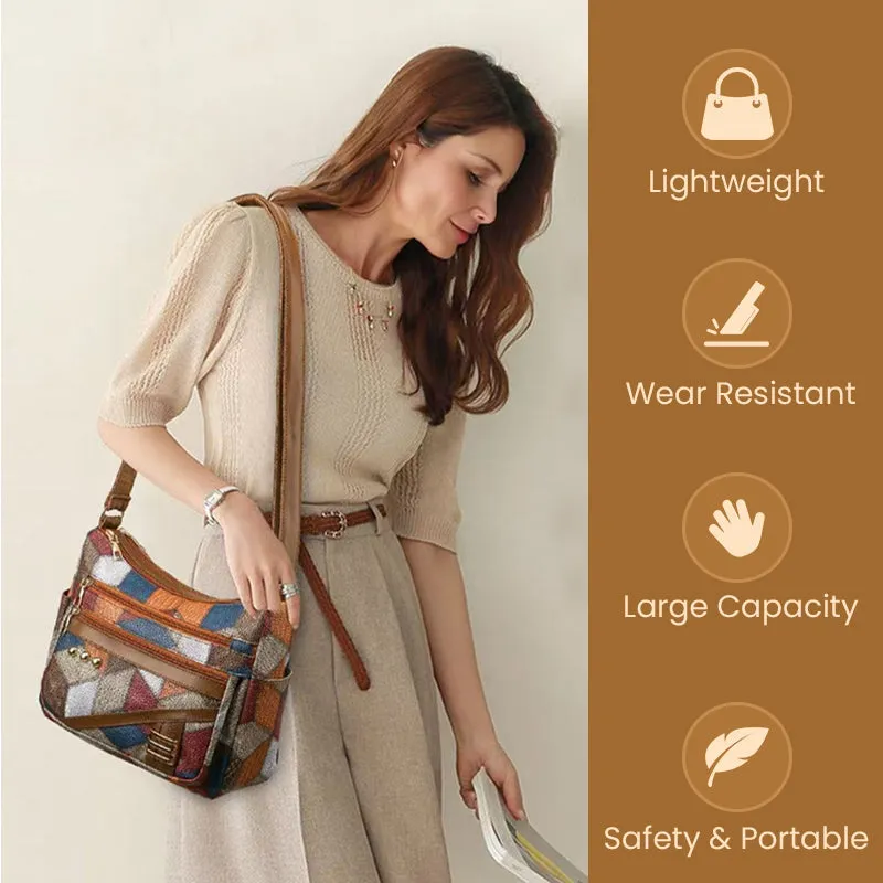 New Year Hot Sales-49% OFFVintage Geometric Pattern Bag With Adjustable Strap