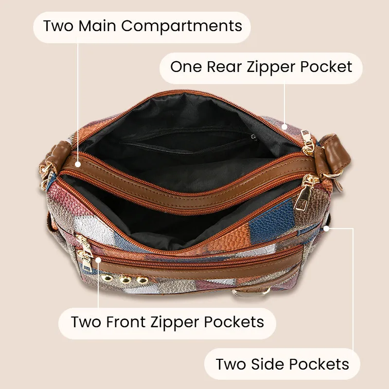 New Year Hot Sales-49% OFFVintage Geometric Pattern Bag With Adjustable Strap