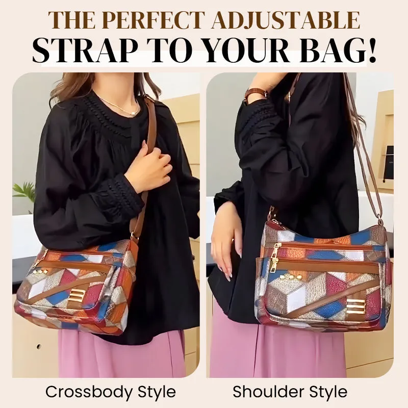 New Year Hot Sales-49% OFFVintage Geometric Pattern Bag With Adjustable Strap