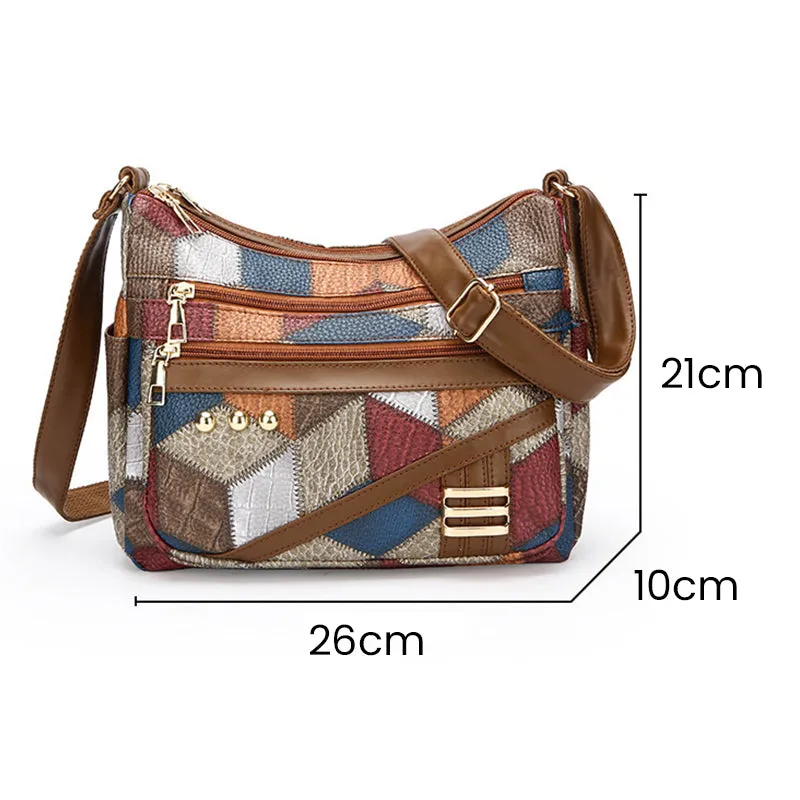 New Year Hot Sales-49% OFFVintage Geometric Pattern Bag With Adjustable Strap