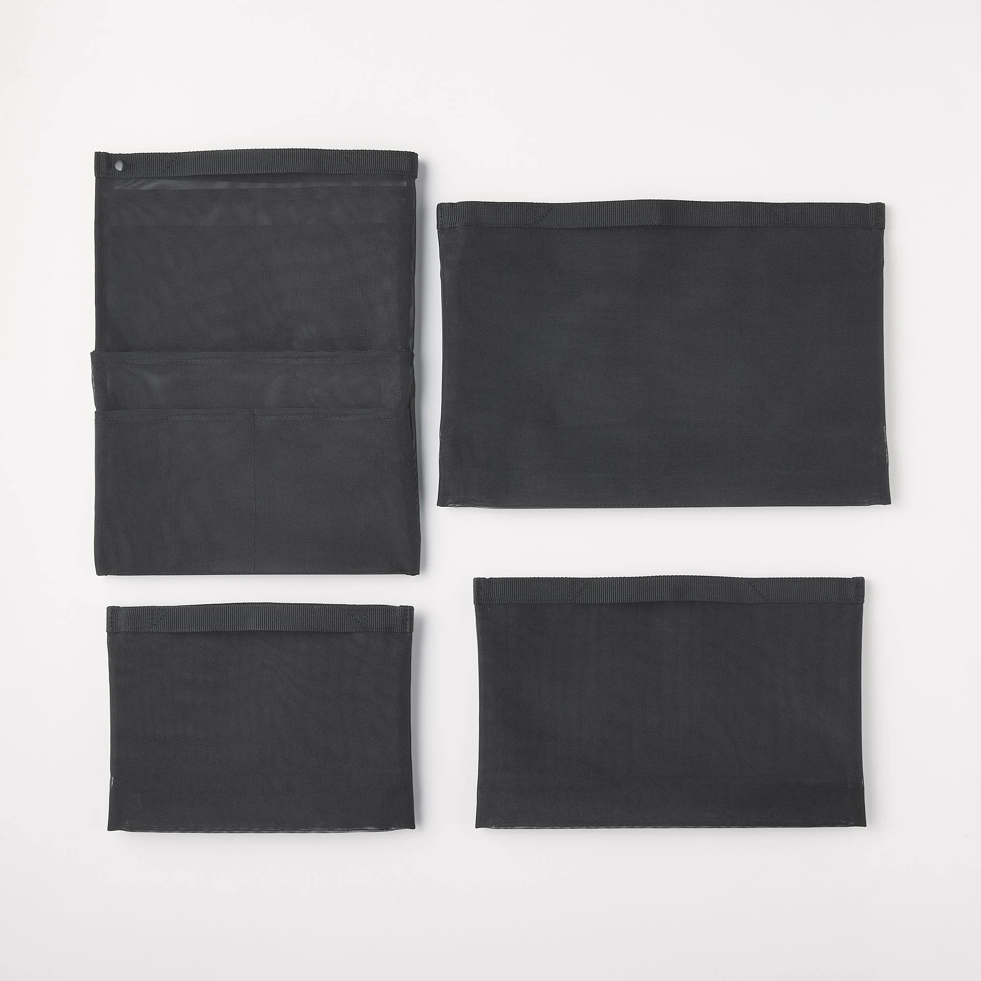 Nylon Mesh Bag Organizer Vertical A4 - Black