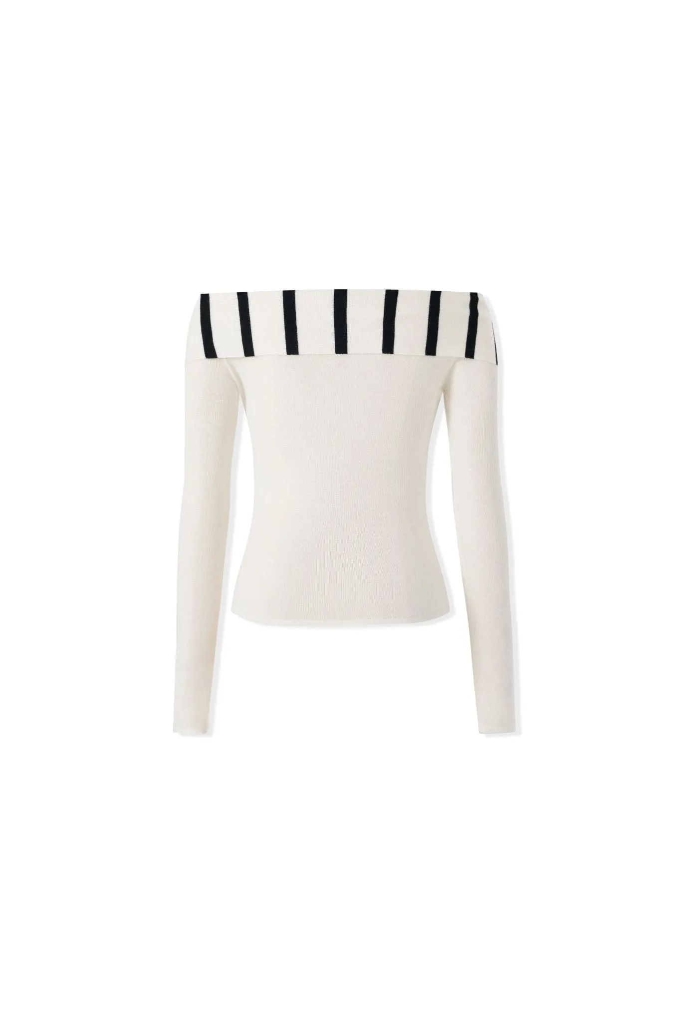 Off-Shoulder Knitwear In White
