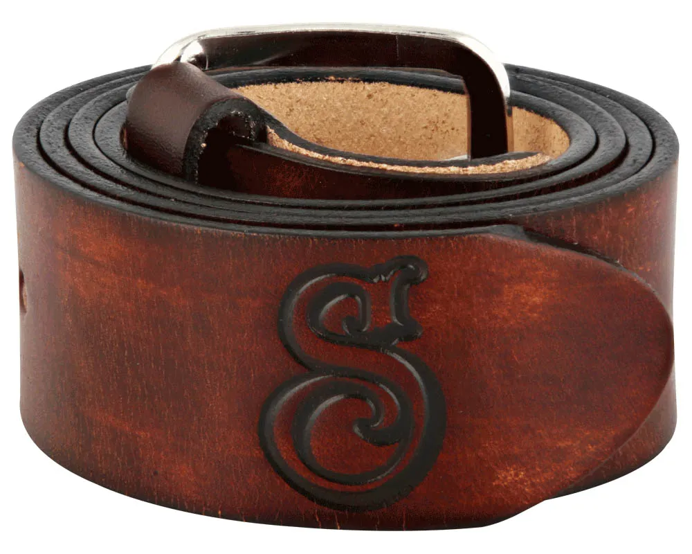 OG Script Leather Belt - Antique Brown