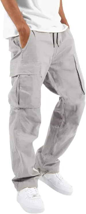 Outwear PantCasual Cargo Pant for Men Tactical Hiking Joggers Pants with Pockets Twill Chino Straight Leg Pants TrousersChino Pant Men